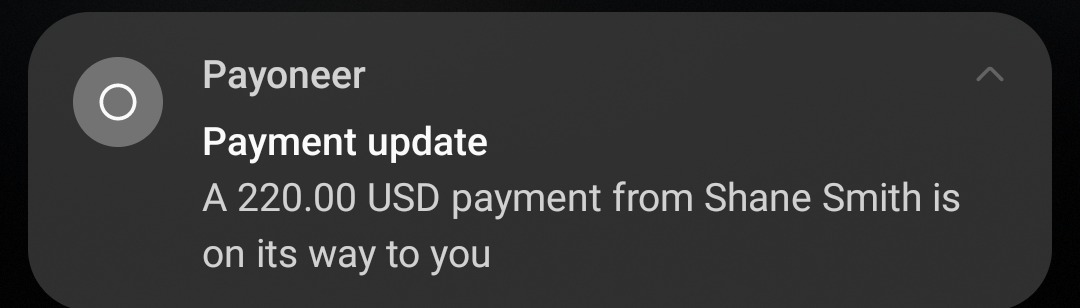Payoneer payment landing